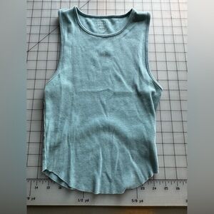 American Eagle Outfitters Ribbed Tank Top - Aqua